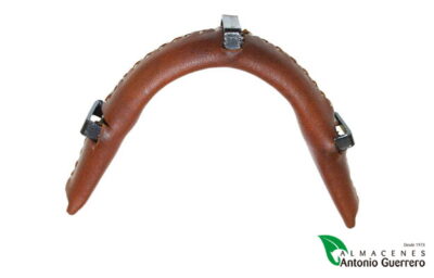 MUSEROLA VAQUERA 3 PASADORES METÁLICOS INOX NEGRA