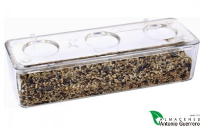 COMEDERO 3 HUECOS C/ GANCHOS