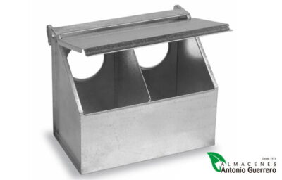 Comedero Palomo Metálico dos Huecos - Almacenes Antonio Guerrero