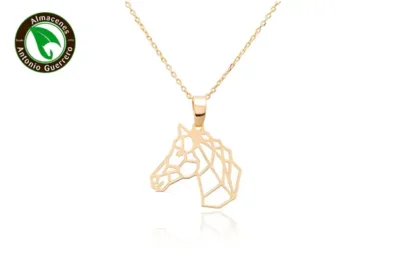 Colgante Caballo Lineal Oro - Almacenes Antonio Guerrero