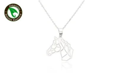 Colgante Caballo Lineal Plata - Almacenes Antonio Guerrero
