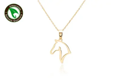 Colgante Caballo Silueta Oro - Almacenes Antonio Guerrero