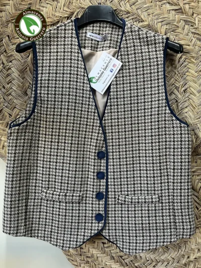 CHALECO BOTONES TERCIOPELO_Azul - Almacenes Antonio Guerrero